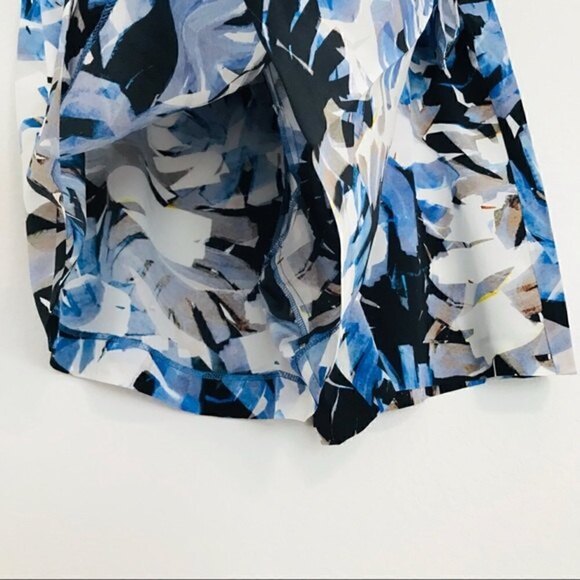 New! Robert Graham Sukie Silk High Waist Tropical Foliage Wrap Skort Skirt - Picture 6 of 10